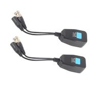 Eminchu Ricetrasmettitore Balun Video di Alimentazione Compatto da 1 Coppia per Telecamere CCTV, compatibilità HD, Installazione Semplice, Risparmio Sui Costi dei Cavi, Ideale per Formati Video,