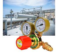 Eminchu Riduttore di Pressione in Acetilene Regolatore di Gas in Rame di Alta qualità per Kit di Taglio per Saldatura con Cannello a Gas G5/8 CGA580 per Applicazioni Commerciali e Industriali (60#
