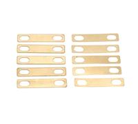 Eminchu Set di 10 Spessori per Manico per Chitarra, Spessori per Manico in Ottone Resistente per la Regolazione Dell'altezza e Dell'angolo per Chitarra Elettrica e Basso, Finitura Dorata