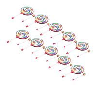 Eminchu Set di Batteria a Forma di Lecca-lecca, Tamburello Colorato e Bacchette per Bambini, Strumento Musicale Ritmico per L'educazione della Prima Infanzia, 10 Pezzi