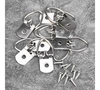 Eminchu Set di Ganci per Cornici 50 Pezzi Ganci per Appendere in Ferro Resistente per Opere D'arte e Cornici per Foto Varianti Argento e Oro (B)
