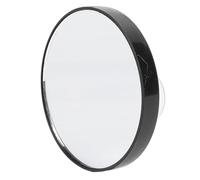 Eminchu Specchio per Trucco Ingranditore 10X Design Compatto con Ventose per Viaggi e Uso Quotidiano, Diametro 7,5 Cm, Elegante Materiale ABS (BLACK)