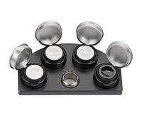 Eminchu Strumento per Immersione dell'olio per Orologi, Set di Piatti per Oliatore per Orologi in Metallo e Ceramica, Coperchi Inclusi Set di Oliatori con Design Professionale, Ideale per