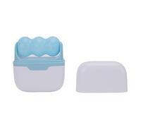 Eminchu Strumento per Massaggio Rinfrescante a Doppia estremità con Rullo di Ghiaccio per Viaggi e Uso Domestico, Design Ergonomico, Dimensioni Compatte, Materiale ABS (BLUE)