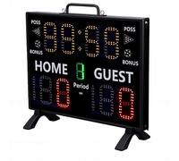 Eminchu Tabellone Segnapunti Elettronico per Basket Tabellone Segnapunti Digitale Digitale LED con Telecomando Conto alla Rovescia da 70 Piedi Batteria Ricaricabile