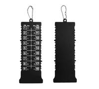 Eminchu Tabellone Segnapunti per Conteggio dei Colpi dal Design Compatto a 18 Buche per la Pratica del Golf in ABS All'aperto 16,5x6 Cm (Black)