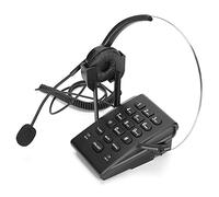 Eminchu Telefono con Filo con Auricolare, Telefono per Call Center Casa Ufficio, con Microfono Omnidirezionale con Cuscinetti Auricolari Ruotabili a 330 Gradi, Ideale per Lavori Ad Alta Efficienza