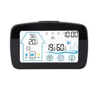 Eminchu Termometro Igrometro Wireless, Stazione Meteorologica con Ampio Touchscreen Retroilluminato, Monitor della Temperatura con Sensore Remoto da 100 M con Previsioni del Tempo, Ideale per Uso