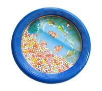 Eminchu Wave Bead Ocean Drum Educativo Percussioni Sonore Delicate per attività Musicali per Bambini e Adulti Plastica Leggera (6 pollici modello pesce azzurro)