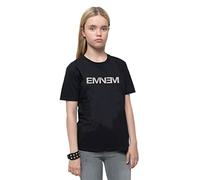 Eminem - Maglietta Logo in cotone per bambini/ragazze, Grigio Carbone, 5-6 Anni