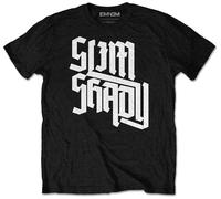 Eminem 'Shady Slant' (Nero) T-Shirt - NUOVO E UFFICIALE