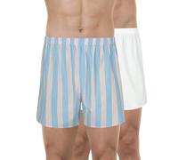 Eminence Chaine et Trame Lv82 Biancheria Intima Uomo, Strisce Cielo e Salmone/Bianco, L