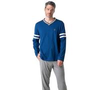 Eminence Club Lu18 Set di Pigiama, Blu/Grigio Cina, M Uomo