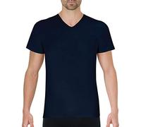 Eminence Puro Cotone T-Shirt Manica Corta Scollo a V Vestaglia, Blu (Marine), S Uomo