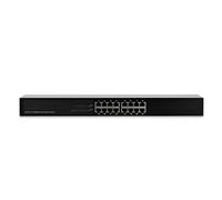 Eminent Switch 16 Porte Networking, 10/100Mbps, Rilevamento Cross-Over, Funzione N-WAY di Auto-Negoziazione, Alloggiamento in Metallo 19'', Nero