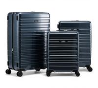 Eminent Voyager Set Valigie 3 Pezzi, Espandibile, Rigido, 4 Ruote, Leggero, Lucchetto TSA, Cabina Media Grande, Trolley Viaggio Aereo Grigio