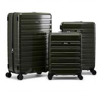 Eminent Voyager Set Valigie 3 Pezzi, Espandibile, Rigido, 4 Ruote, Leggero, Lucchetto TSA, Cabina Media Grande, Trolley Viaggio Aereo Verde