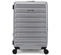 Eminent Voyager Valigia Media 67x44x26, Espandibile, Rigida, 4 Ruote, Leggera, Lucchetto TSA, 3,4 kg, 71L, Trolley da Stiva Viaggio Aereo Argento