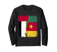 Emirati Arabi Uniti Camerun Mezza Bandiera Emirati Arabi Uniti Camerun Antenati Maglia a Manica