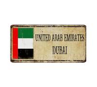 Emirati Arabi Uniti Dubai Custom Metal Signs Vintage Men Signs National Country Souvenir Road Wall Decor Targa in alluminio per esterni Terrazza Cabina 15 x 30 cm