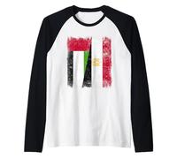 Emirati Arabi Uniti Egitto Mezza Bandiera Emirati Egiziani Maglia con Maniche Raglan