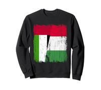 Emirati Arabi Uniti Italia Mezza Bandiera Orgoglio Emirati Arabi Uniti Orgoglio italiano Felpa