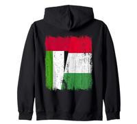 Emirati Arabi Uniti Italia Mezza Bandiera Orgoglio Emirati Arabi Uniti Orgoglio italiano Felpa con Cappuccio