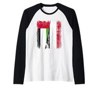 Emirati Arabi Uniti Yemen Mezza bandiera Emirati Arabi Uniti Antenati yemeniti Maglia con Maniche Raglan