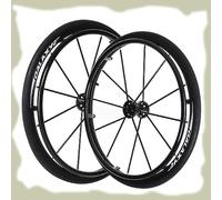 EMISOO Ruote Posteriori per Sedia A Rotelle Sportiva da 24 Pollici, Ruote di Ricambio Pneumatiche, Ruote Posteriori per Carrozzina Disabili, Mozzo in Alluminio (Color : Black)