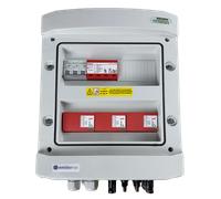 EMITER EM-1146_DCAC Quadro DCAC, IP65, SPD DC Dehn 1000V tipo 2, 3 x catena PV, 3 x MPPT, SPD AC Dehn tipo 2, 63A 3-F, RCD tipo A 63A/300mA