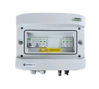 EMITER EM-937N_DCAC Quadro DCAC, IP65, SPD DC Noark 1000V tipo 2, 2 x catena PV, 2 x MPPT, SPD AC Noark tipo 2, 20A 1-F, RCD 40A/300mA