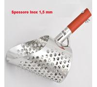 Emiter Setaccio Pala forata mare Acciaio Inox Sand Scoop S150 manico compreso