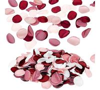 Emivery 500 pezzi petali di rosa artificiali, petali di fiori borgogna in seta, petali di rosa polverosi, petali artificiali per spargere lungo il corridoio nuziale, ideali per la ragazza delle