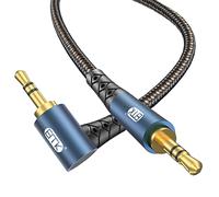 EMK Cavo 3,5 mm AUX Angolo Retto, Cavo Audio Aux TRS 3,5 mm, Cavi Stereo Jack a Jack 90 gradi, Cavi AUX Stereo per Telefono, Auto, Altoparlanti Echo, Soundbar, auricolari (0,5 m, Right Angle)