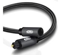 EMK Cavo di prolunga ottico maschio a femmina CableToslink Cavo audio guaina in nylon intrecciato 24 K in fibra placcata in oro 24 K Cavo adattatore per Home Theater Sound bar TV PS4 Xbox 2 m