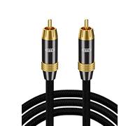 EMK Cavo per Subwoofer Cavo RCA Cavi Coassiale Digitale RCA a Maschio, Spina placcata oro 24 K, Cavi Audio Rca/Phono Cavi rca audio alta qualità per Soundbar, Altoparlante, Smart-TV, DVD (3 metri)