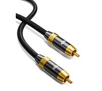 EMK Cavo per Subwoofer Cavo RCA Cavi Coassiale Digitale RCA a Maschio, Spina placcata oro 24 K, Cavi Audio Rca/Phono Cavi rca audio alta qualità per Soundbar, Altoparlante, Smart-TV, DVD (1 metri)