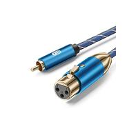 EMK Cavo RCA a XLR Cavo per Subwoofer Cavi per Microfono Femmina a maschio Cavi Audio Coaxial Adattatore MIC XLR per DVD, Altoparlanti, Smart-TV, Mixer, Amplificatore (F-1M)