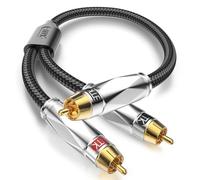 EMK Cavo splitter RCA Y, 1 metro, ad alta resistenza, splitter per subwoofer, home theater, compatibile con subwoofer, computer, ricevitori AV, TV, monitor e proiettori