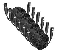 EMK Cavo XLR, 6,7 m, 6 pezzi, bilanciato maschio a femmina, cavo audio professionale a 3 pin, rame privo di ossigeno (OFC) per studio, mixer, amplificatore