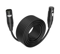 EMK Cavo XLR da 4,6 m (1 pz) - Cavo bilanciato maschio a femmina, cavo audio professionale a 3 pin - rame privo di ossigeno (OFC) per studio, mixer, amplificatore