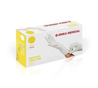 EMKA S.A. Guanti in vinile | senza polvere | bianchi | rinforzati | resistenti | guanti monouso | guanti diagnostici medici | per cucina | per officina | Confezione da 100 pezzi (L)