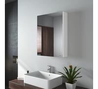 EMKE Armadio a specchio, 50 x 65 cm, con specchio su entrambi i lati (bianco)