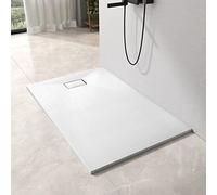 EMKE Piatto doccia 120 x 90 cm piatto doccia piatto antiscivolo SMC piatto doccia ritagliabile, piatto doccia bianco