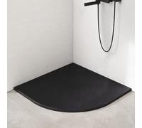 EMKE Piatto doccia 80 x 80 cm, piatto doccia antiscivolo ritagliabile SMC nero