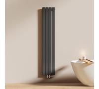 EMKE Radiatore Compatto, 1600x300 mm,Verticale, Stretto e Alto per il Bagno, Radiatore a Parete con Pannello Piatto, Collegamento Centrale, Design Elegante, 557 Watt, Antracite