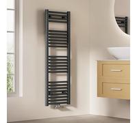 EMKE Radiatore da Bagno Dritto, 120 x 40 cm, scaldasalviette con connettore Centrale, efficiente, scaldasalviette, scaldasalviette, scaldasalviette da Bagno, Antracite, 427 W