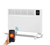 EMKE Riscaldamento elettrico a risparmio energetico, 2000 W, termoconvettore intelligente con controllo Wi-Fi e app, termosifone elettrico, montaggio a parete o a parete, bianco