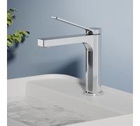 EMKE Rubinetti Bagno Cromato, 195x173x46 mm, Ottone, Cartuccia Ceramica, Miscelatore Lavabo, Installazione Facile, Rubinetteria Cucina con Aereatore, Rubinetti per Lavabo