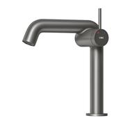 EMKE Rubinetto da bagno antracite opaco, miscelatore monocomando in ottone, cartuccia ceramica, 222 x 200 x 76 mm, rubinetto da bagno facile installazione, risparmio idrico, rubinetto per lavabo.